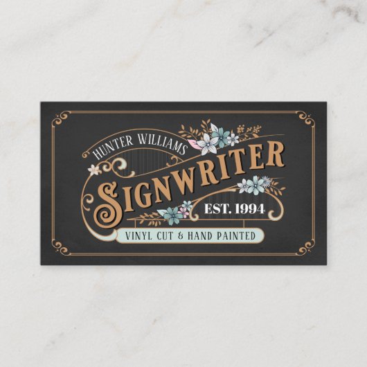 QR Code Zwart  Signwriter Signs & Displays Visitekaartje (Voorkant)