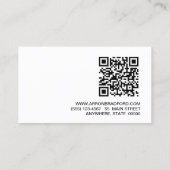 QR-code zwart Visitekaartje (Achterkant)