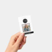 QR-code Zwart Wit Aangepaste Logo-medewerker Foto- Badge (Handheld)