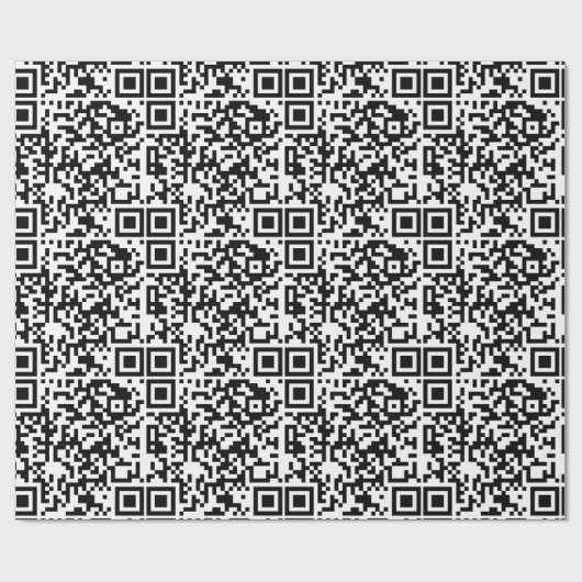  QR-code zwart/wit Abstract geek Cadeaupapier (Vlak)