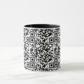  QR-code zwart/wit Abstract geek Mok (Midden)