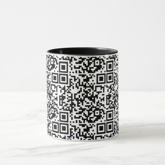  QR-code zwart/wit Abstract geek Mok (Midden)