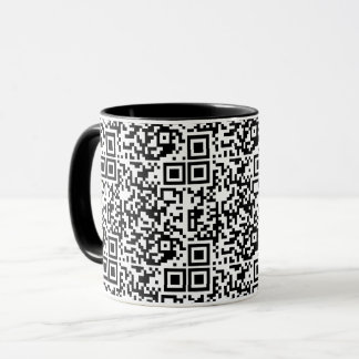  QR-code zwart/wit Abstract geek Mok