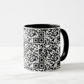  QR-code zwart/wit Abstract geek Mok (Voorkant rechts)