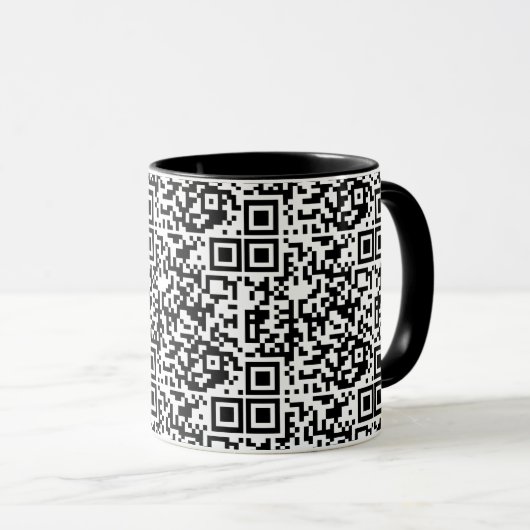  QR-code zwart/wit Abstract geek Mok (Voorkant rechts)