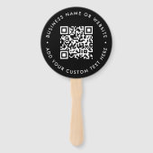 QR-code | Zwarte Moderne, minimalistische stijlvol Handwaaier (Voorkant)