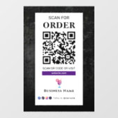 QR-codeaftasten aan orde | Restaurant Café Raamsticker (Vel)