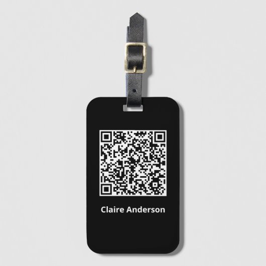 QR-codebadge Bagagelabel (Voorkant (verticaal))