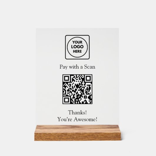QR-codebetaling | Contactloos display met aangepas (Voorkant)