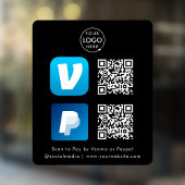 QR-codebetaling | Venmo & Paypal Scan om te betale Raamsticker