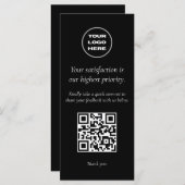 QR-codeflyer voor serverboeken met controles of Menu (Voorkant / Achterkant)