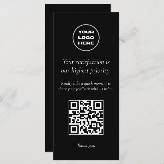 QR-codeflyer voor serverboeken met controles of Menu (Voorkant / Achterkant)