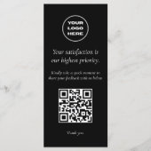 QR-codeflyer voor serverboeken met controles of Menu (Voorkant)