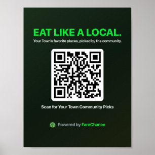 QR-codefolder voor steden en Kamers van Koophandel Poster