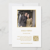 QR-codefoto | Witgoud Chinese bruiloft Kaart (Achterkant)