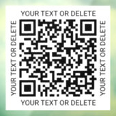 QR-codegenerator Eenvoudig Modern Zwart en Wit Raamsticker (Vel 3)