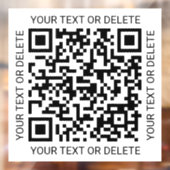 QR-codegenerator Eenvoudig Modern Zwart en Wit Raamsticker (Vel 2)
