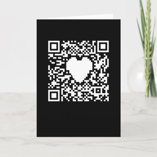 QR-codegenerator met een hart Kaart (Voorkant)