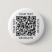 QR-codegenerator Promotiewebsite Eenvoudig Wit Ronde Button 5,7 Cm (Voorkant)