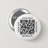 QR-codegenerator Promotiewebsite Eenvoudig Wit Ronde Button 5,7 Cm (Voorkant /achterkant)