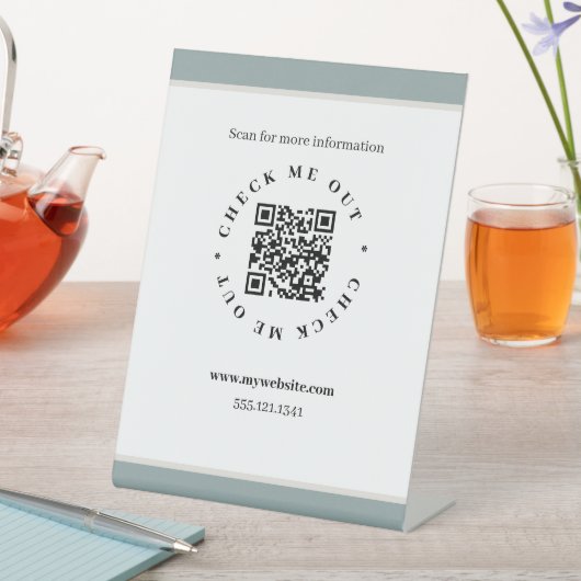 QR-codegenerator Reclamebord Met Voetstuk (Insitu)