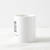 QR-codekoffie Mok met bewerkbare tekst (Center)