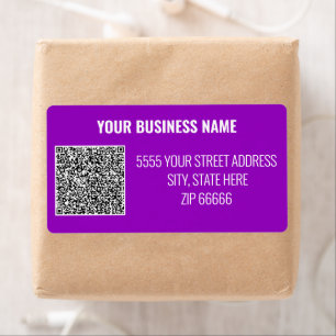 QR-codelabels Bedrijfsnaam Adres Kies Kleuren Etiket