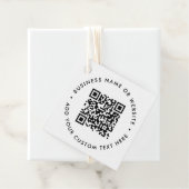 QR-codeminimalistisch eenvoudig witboek schoon Bedankjes Labels (In situ)