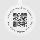 QR-codeminimalistisch eenvoudig witboek schoon Ornament (achterkant)