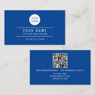 QR-codenaam Professional Logo Royal Blue Contactkaartje