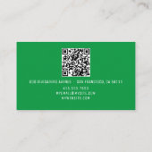 QR-codenaam Professionele Logo Kelly Green Contactkaartje (Achterkant)