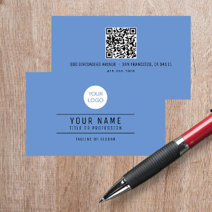 QR Codenaam Professionele Logo korenbloem Blauw Contactkaartje