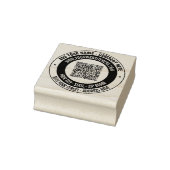 QR-codenaam retouradres Ronde Rubberstempel Rubberstempel (Stempel)
