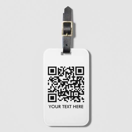 QR-codenaam Tekst Zakelijke streepjescode Sjabloon Bagagelabel (Voorkant (verticaal))