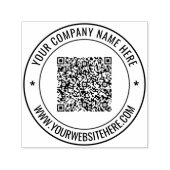 QR-codenaam Website Ronde Zelfinkkend stempel (Design)