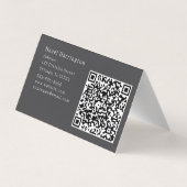 QR-codeneutraal Abstract gevouwen Visitekaartje (Achterkant)