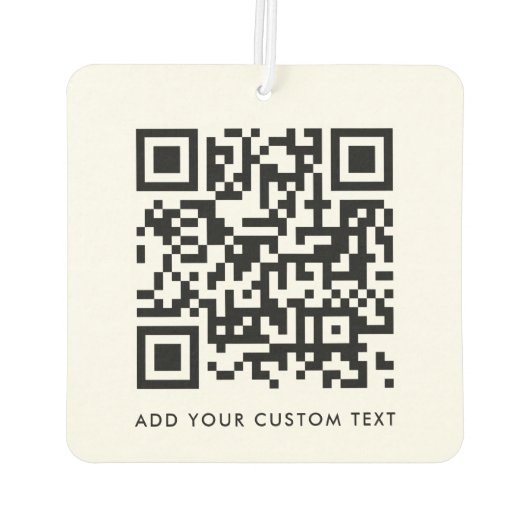 QR-codenummer - Eenvoudige aangepaste tekst reinig Luchtverfrisser (Achterkant)