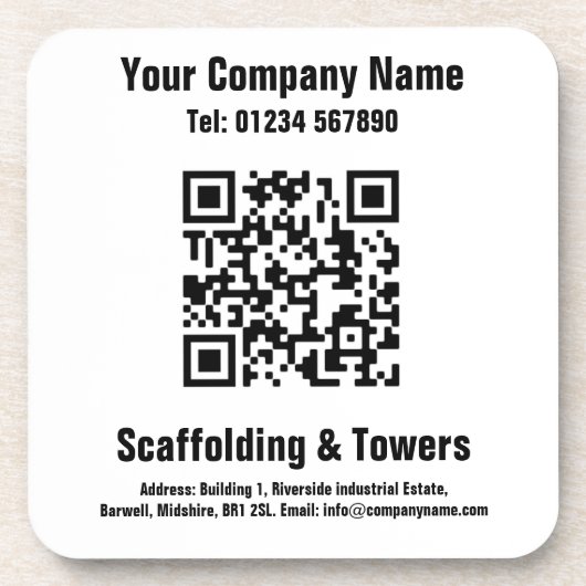 QR-codeontwerp segmenteren Bier Onderzetter (Voorkant)