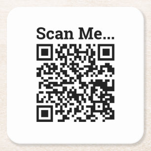 QR-codeontwerp Vierkante Kartonnen Onderzetter