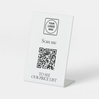 QR-codeprijzenlijst | Aangepast contactloos bedrij Reclamebord Met Voetstuk