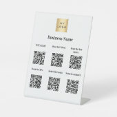 QR codes gastinformatie hotel resort merk Reclamebord Met Voetstuk (Voorkant)