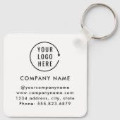 QR-codescan | Promotie-Sleutelhanger voor zakelijk Sleutelhanger (Achterkant)