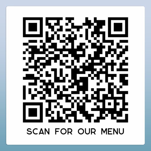 QR-codescan voor menu Sticker