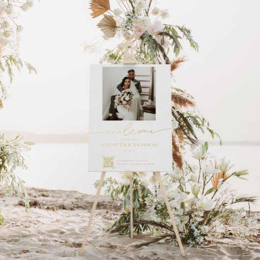 QR-codescanprogramma | Welkom bruiloft foto Folie Afdrukken