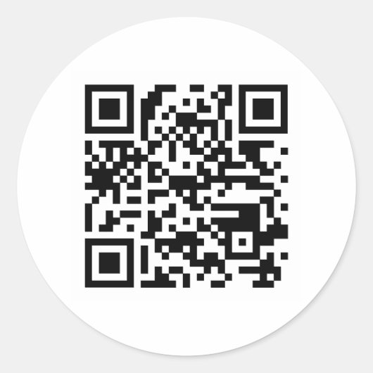 QR-codesticker - Ronde Ronde Sticker (Voorkant)