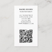 QR-codestructuur voor levensreddend personeel Visitekaartje (Achterkant)