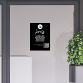 QR-codeteken tijdens kantooruren Raamsticker