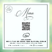 *~* QR CYAN Simple Minimal LOGO MENU  Autocollant  (Feuille 3)