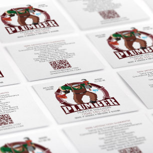 QR de Plumber van de Contractanten van de Code Plu Vierkante Visitekaartje