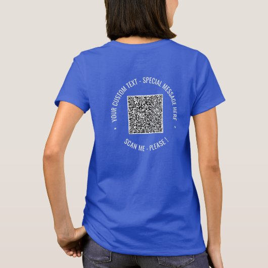 QR de Tekst van de Info van de Code Moderne Gepers T-shirt (Achterkant)